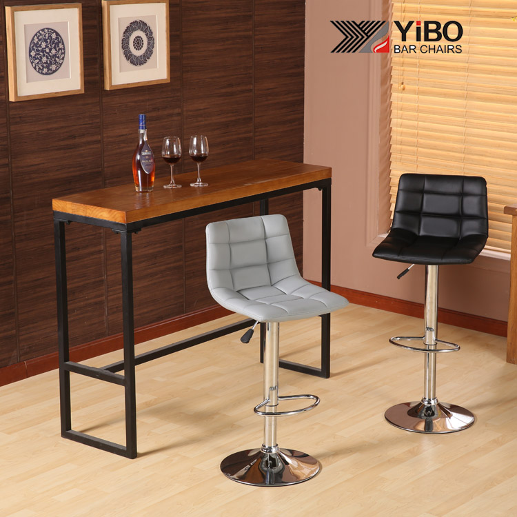 Black back vintage adjustable bar stool